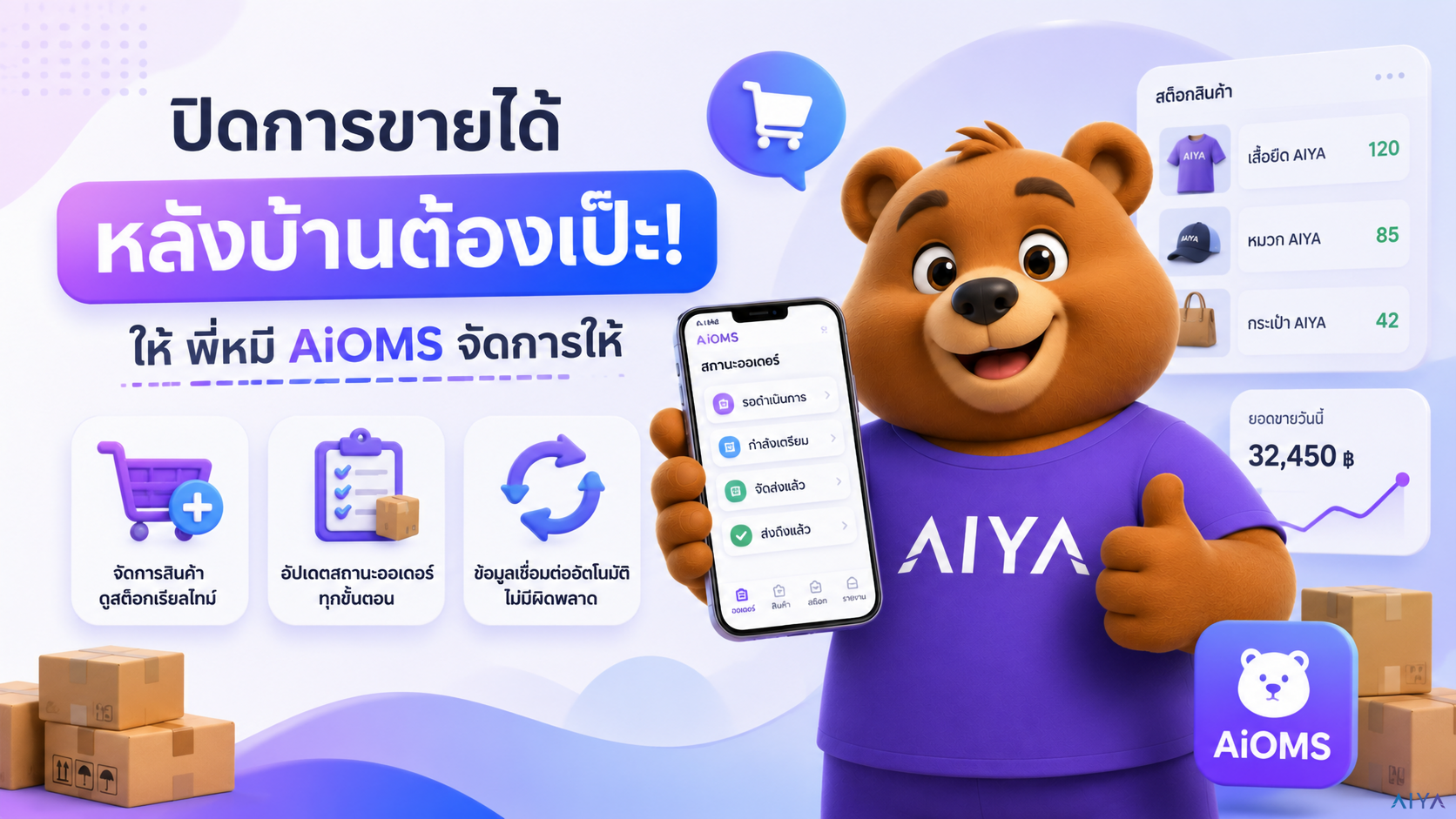 ยอดเข้าแต่หลังบ้านพัง? ปลดล็อกระบบจัดการออเดอร์ด้วย "AI OMS" ทีมหลังบ้านที่เป๊ะที่สุดจาก AiCommerce
